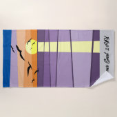 Serviette De Plage Champ de l'année estivale personnalisée ・ Couché d (Devant)