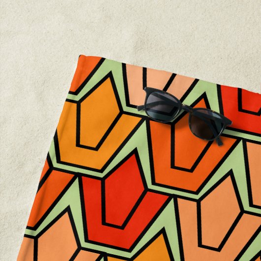 Serviette De Plage Champ Tulipe orange (En situation)