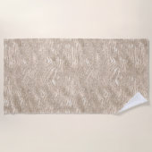 Serviette De Plage Champagne Gold White Glitzy Parties scintillant Ze (Devant)