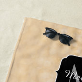 Serviette De Plage Champagne or fausse parties scintillant scintille  (En situation)