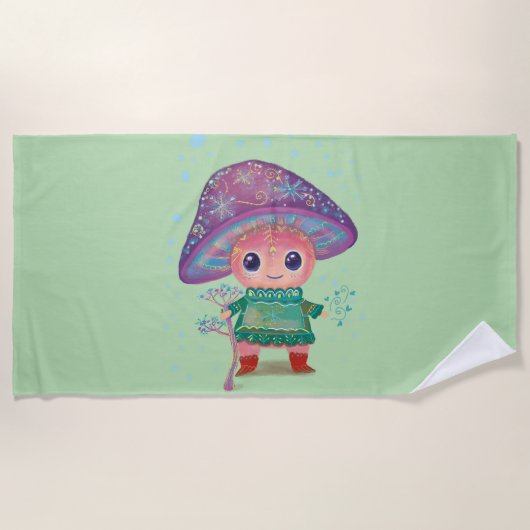 Serviette De Plage champignon d'hiver (Devant)