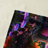 Serviette De Plage Champignons Aliens bioluminescents sur une planète (En situation)