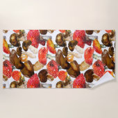 Serviette De Plage Champignons d'aquarelle motif de chute (Devant)