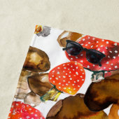 Serviette De Plage Champignons d'aquarelle motif de chute (En situation)
