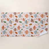 Serviette De Plage Champignons, Feuillage d'automne, Nature Patten (Devant)