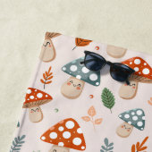 Serviette De Plage Champignons, Feuillage d'automne, Nature Patten (En situation)
