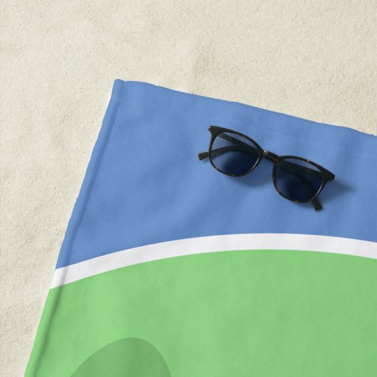 Serviette De Plage Champignons mignons et tabourets dessin animé (En situation)