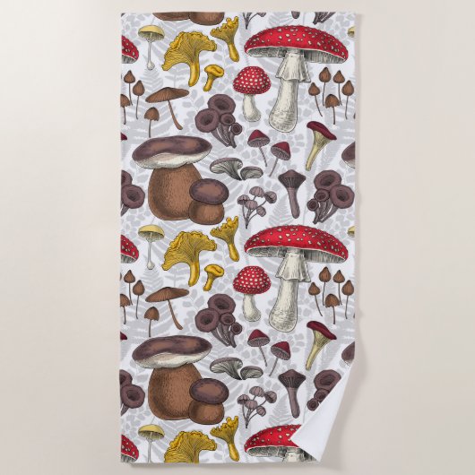 Serviette De Plage Champignons sauvages (Devant)