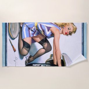 Serviette De Plage Changement rapide par Gil Elvgren