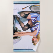 Serviette De Plage Changement rapide par Gil Elvgren (Devant)