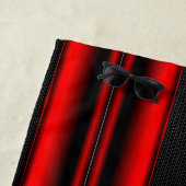 Serviette De Plage Changer le nom initial ajouter un nom rouge sur ba (En situation)