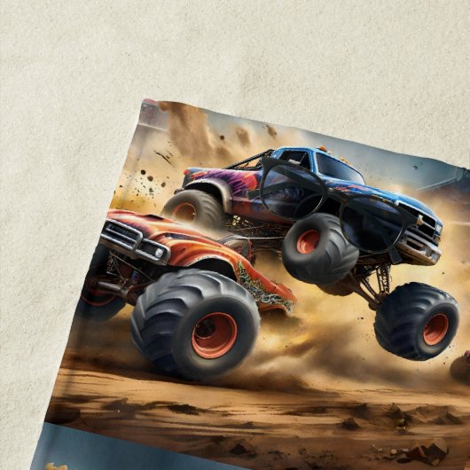 Serviette De Plage Chaos sur les roues : Monster Truck Smash Derby (En situation)