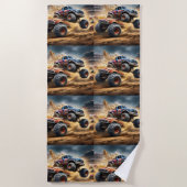 Serviette De Plage Chaos sur les roues : Monster Truck Smash Derby (Devant)