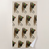 Serviette De Plage Chapeau de singe volant maléfique de l'assistant v (Devant)