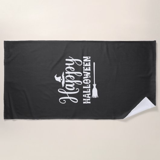 Serviette De Plage Chapeau de sorcière de conception de balai de Joye (Devant)