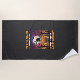 Serviette De Plage Chapeau Haut de Forme de Citrouille d'Halloween de