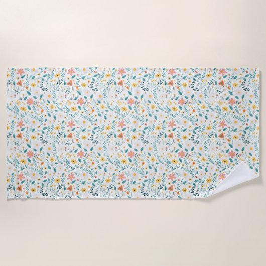 Serviette De Plage Chaque Fleur Doit Croître À Travers La Sèche (Devant)