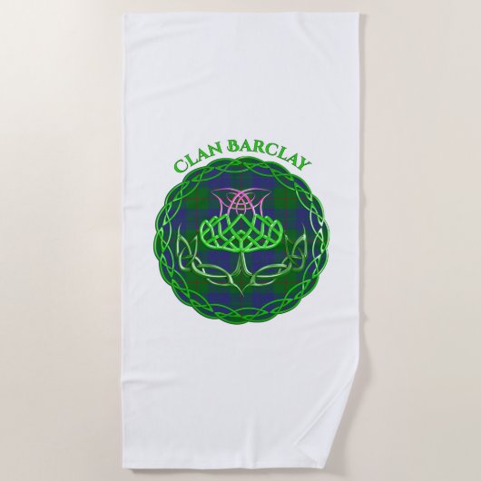 Serviette De Plage Chardon celtique écossais de tarte barclay (Devant)