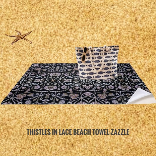 Serviette De Plage Chardons En Dentelle