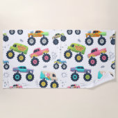 Serviette De Plage Chariot Monster couleur d'aquarelle moderne (Devant)