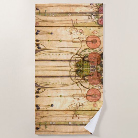 Serviette De Plage Charles Rennie Mackintosh Le Wassail (Devant)