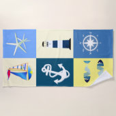 Serviette De Plage Charme nautique (Devant)