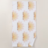 Serviette De Plage Chase The Sun Mandala Rays Art (Devant)