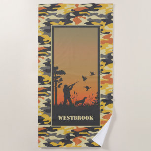 Serviette De Plage Chasseur de canard et Camo