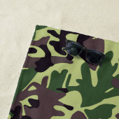 Serviette De Plage Chasseurs Motif Camo Vert (En situation)
