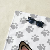 Serviette De Plage Chat Birman / Ragdoll au point chocolat tabby & Pa (En situation)