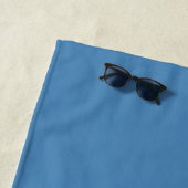 Serviette De Plage Chat bleu noir Fleurs Joli Minou (En situation)