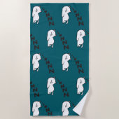 Serviette De Plage Chat Chaton Endormi (Devant)