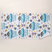 Serviette de plage Chat Chien Souris Fromage Arc-e (Devant)