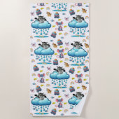Serviette de plage Chat Chien Souris Fromage Arc-e (Devant)