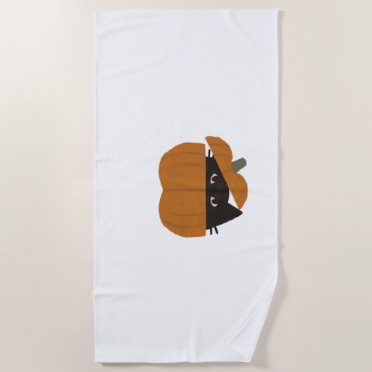 Serviette De Plage Chat citrouille Classique T-Shirt_1 (Devant)