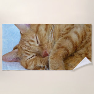 Serviette De Plage Chat couché