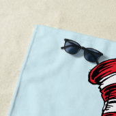 Serviette De Plage Chat dans le chapeau lisant (En situation)