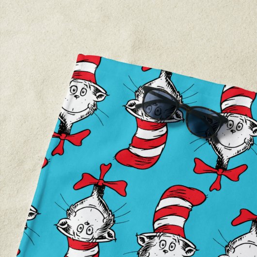 Serviette De Plage Chat Dans Le Motif Casquette (En situation)