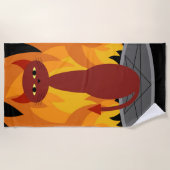 Serviette De Plage Chat d'enfer (Devant)