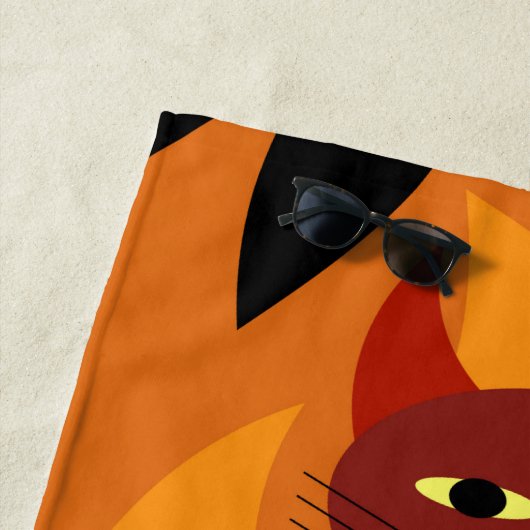 Serviette De Plage Chat d'enfer (En situation)