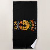 Serviette De Plage Chat d'Halloween (Devant)