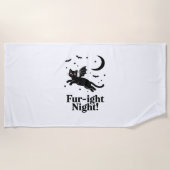 Serviette De Plage Chat d'Halloween et amis Citrouilles mignonne chem (Devant)