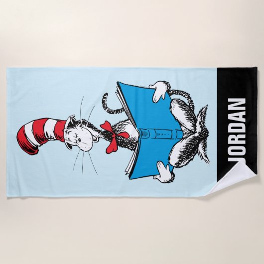 Serviette De Plage Chat en lecture Casquette (Devant)
