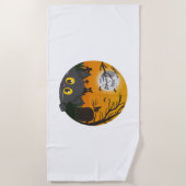 Serviette De Plage Chat Halloween Kitten Halloween Costume d'Hallowee (Devant)