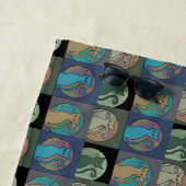Serviette De Plage Chat Lady Multi Chats assis Thunder_Cove (En situation)