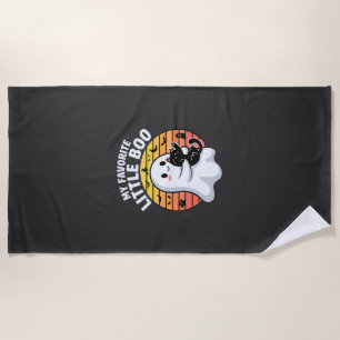 Serviette De Plage Chat Little Boo fantôme d'Halloween