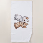Serviette De Plage Chat Munchkin Cute T-shirt classique (Devant)