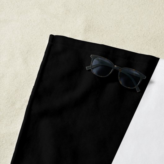 Serviette De Plage Chat noir (En situation)