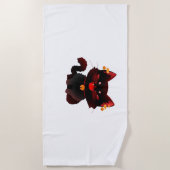 Serviette De Plage Chat noir Éffrayant avec cloches Classic T-Shirt (Devant)