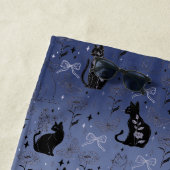 Serviette De Plage Chat noir Pride Bouton Lesbienne - Mystical Witchy (En situation)